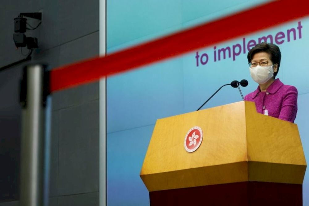 Hong Kong’s Lam says China’s planned electoral changes could prompt vote delay