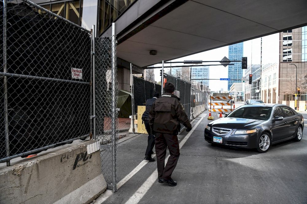 US protesters demand justice in trial of officer charged over George Floyd’s death