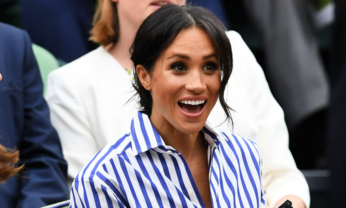 Get Meghan Markle’s striped button-down Wimbledon look for less than £20