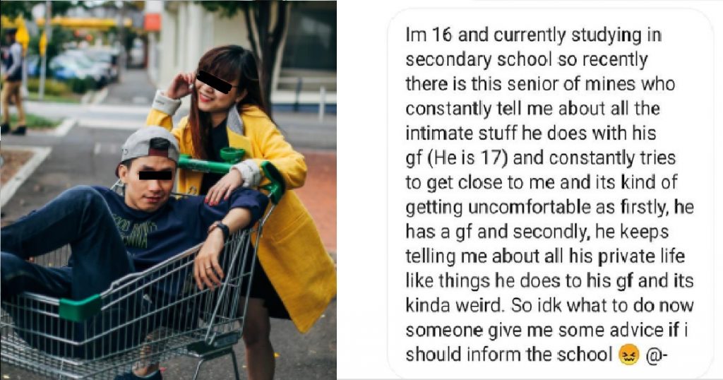 Yp beng keeps telling xmm about the intimate things he does with his own GF