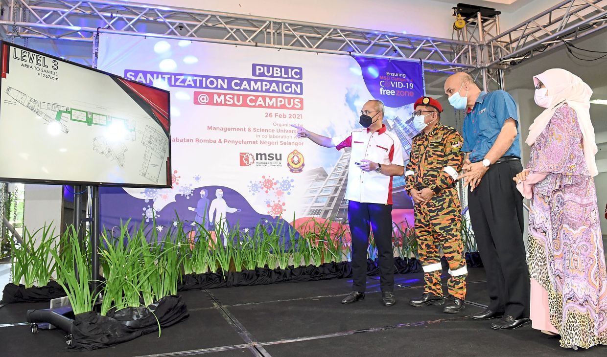 Varsity’s Shah Alam campus thoroughly sanitised