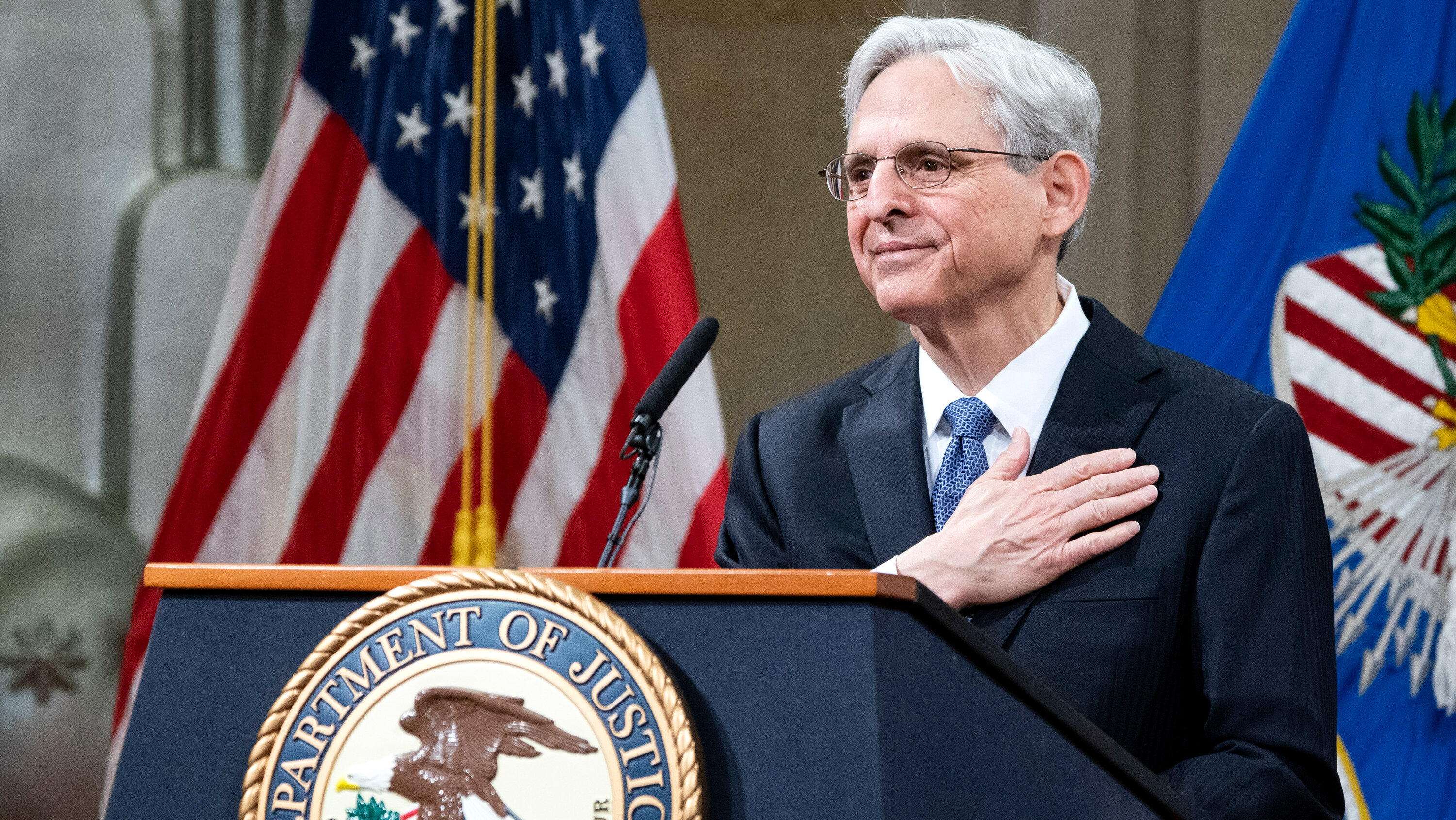 On First Day, Garland Vows to Restore Justice Dept. Independence