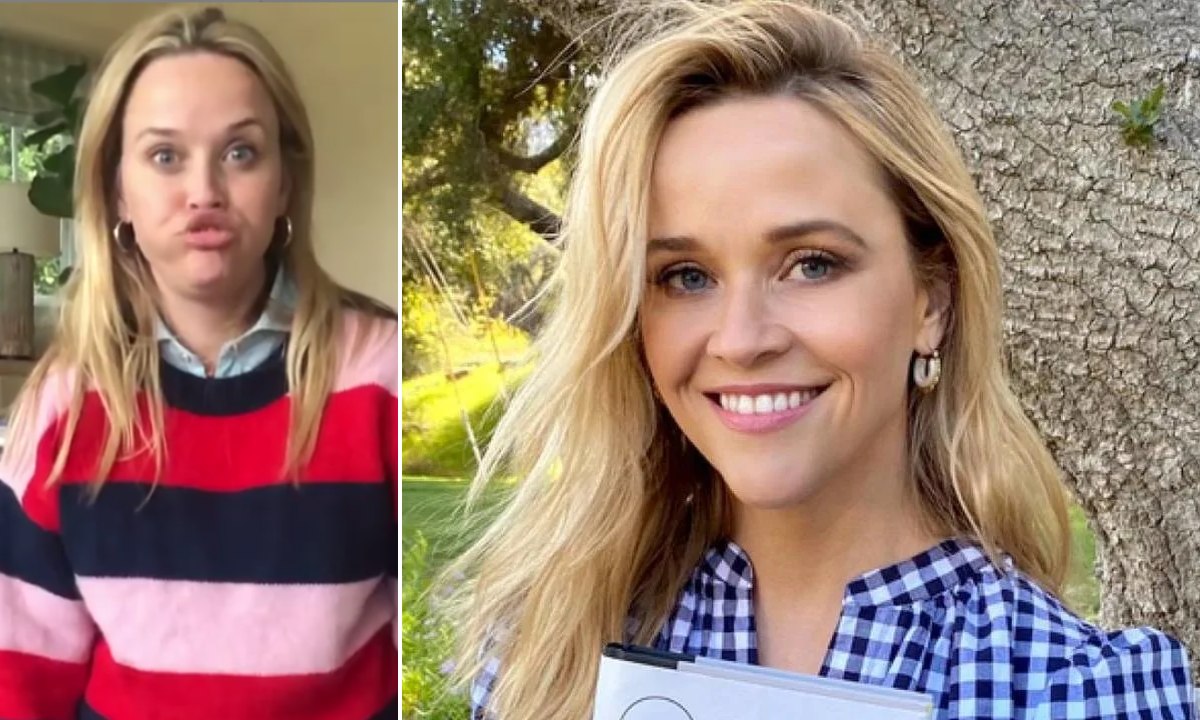 Reese Witherspoon blowing a raspberry in slo-mo will make your day