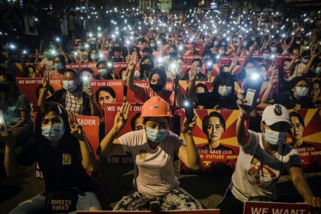 At least three dead as Myanmar protests continue after overnight violence