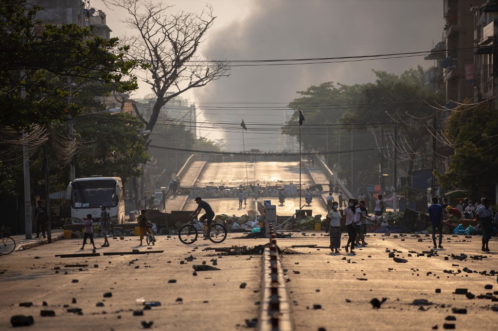 At least 20 dead in Myanmar crackdown: monitoring group