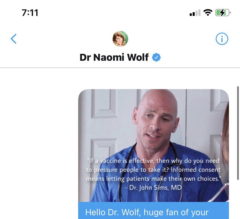 Naomi Wolf Tricked Into Sharing Fake Anti-Vax Quote With Photo Of Adult Star Johnny Sins