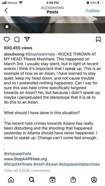 百老汇亚裔舞者发声，曾骑车时被扔石头