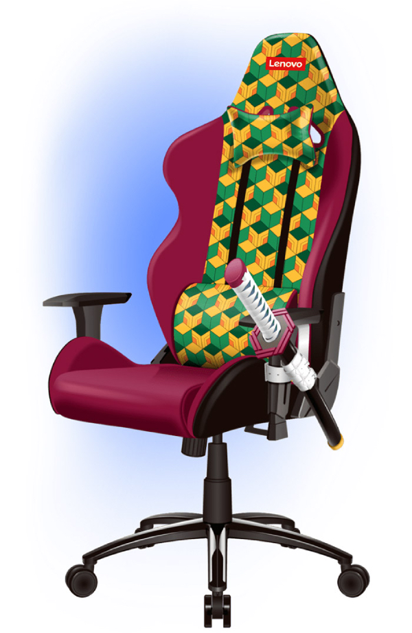 Demon Slayer & Lenovo gaming chair collaboration features a katana holder