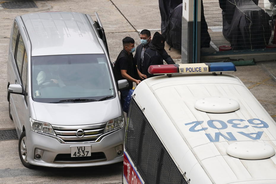Democracy activists freed from Chinese jail back in custody in Hong Kong
