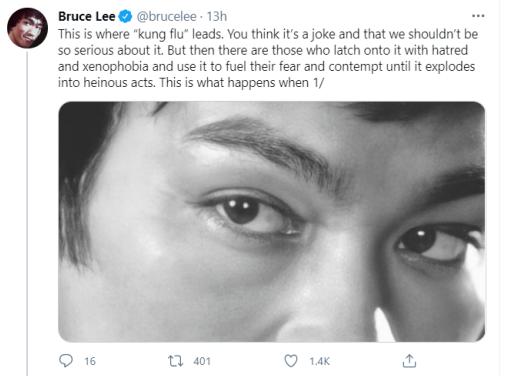 “亚裔仇恨”在美蔓延，李小龙女儿用“功夫”说话