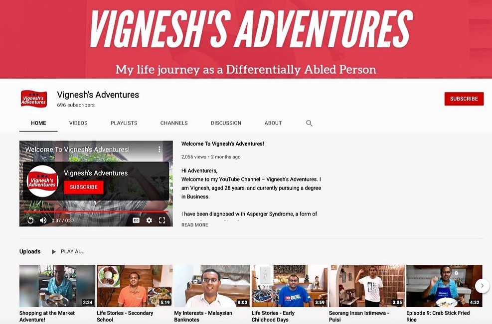 Malaysian with Asperger's syndrome launches YouTube channel to raise awareness on autism