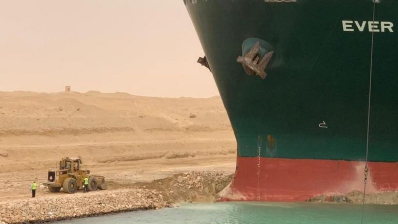 Suez Canal: Owner of cargo ship blocking waterway apologises