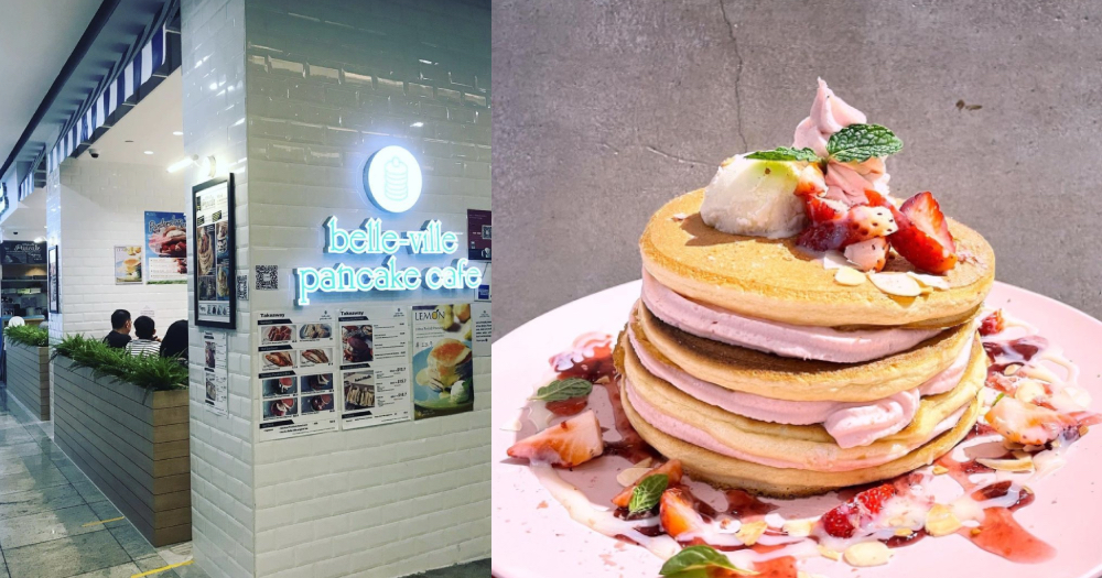 Japanese pancake cafe in S'pore launching cherry blossom & strawberry pancake with real flowers for S$16.90