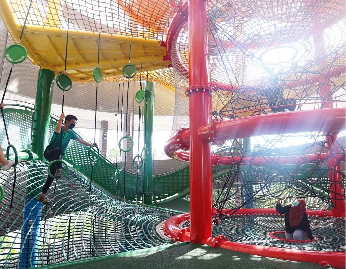 New! Coastal PlayGrove Playground at East Coast Park (formerly Big Splash): Tube Slides, Climbing Nets, Water Play, Teepees