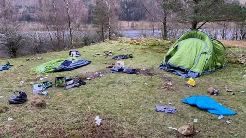 Lake District abandoned campsite shows 'sheer disrespect'