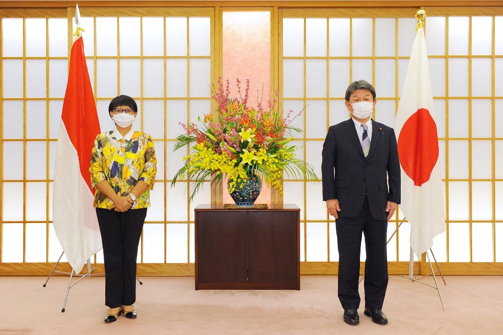 Indonesia foreign minister in close contact with Japan on Myanmar