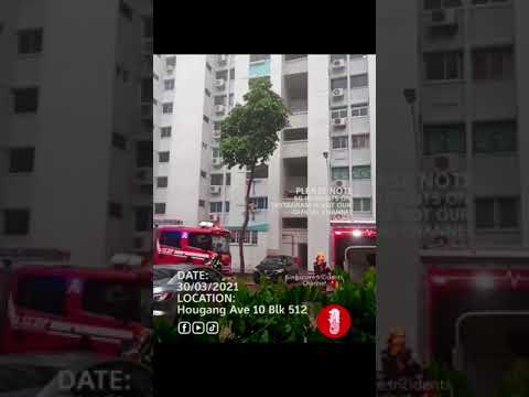 Fire at Hougang Avenue 10 Blk 512
