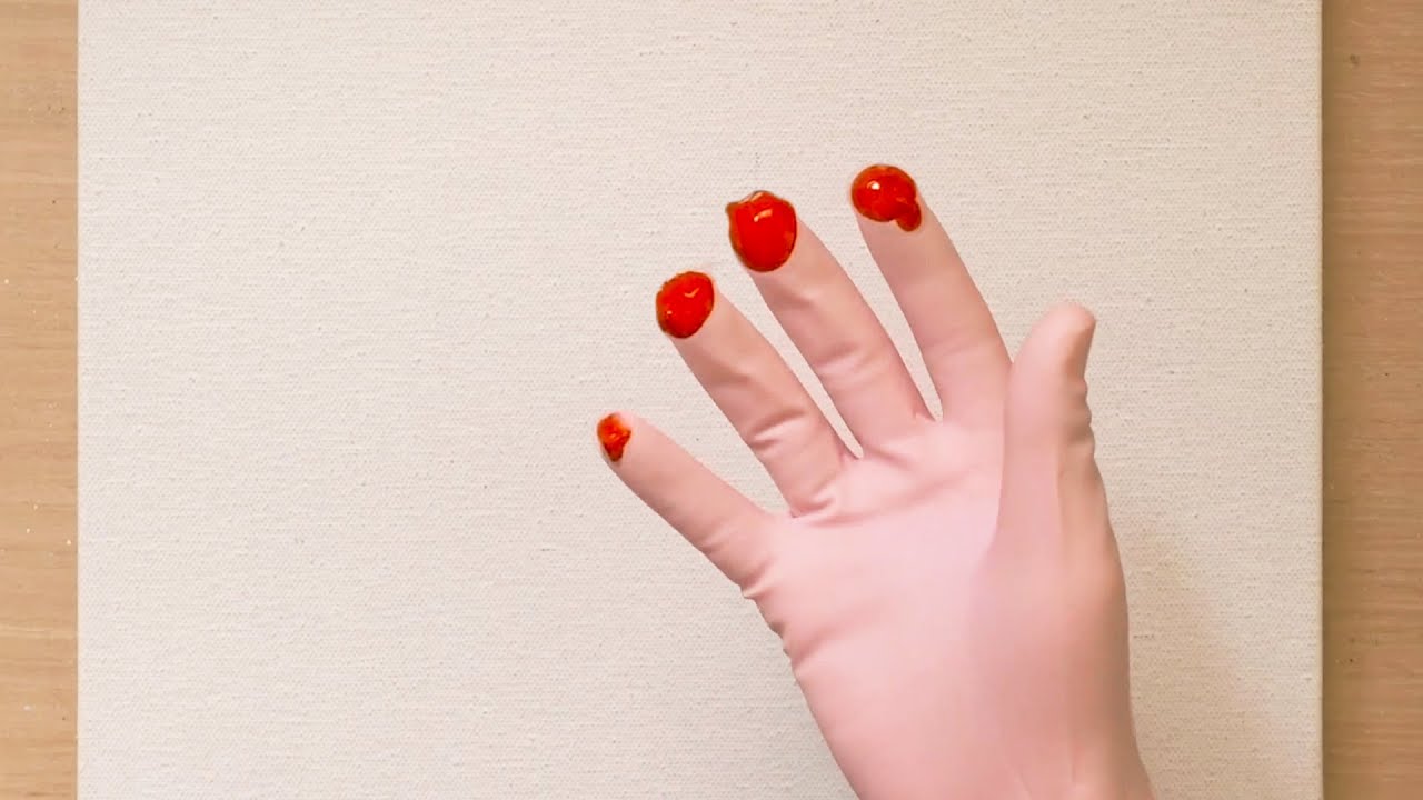 Painting with Medical Gloves