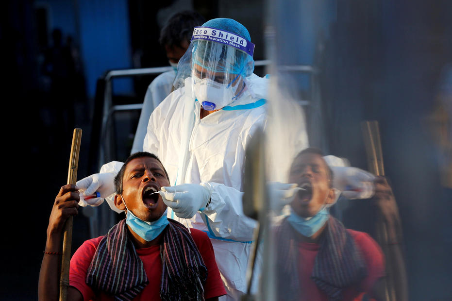 India's daily new infections highest in six months