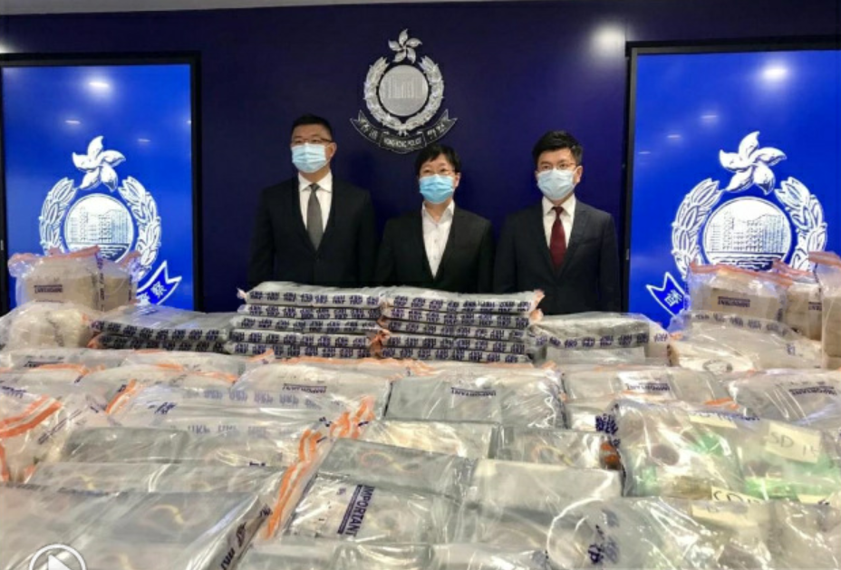 港警起获超过700公斤可卡因 历来最大宗可卡因走私案