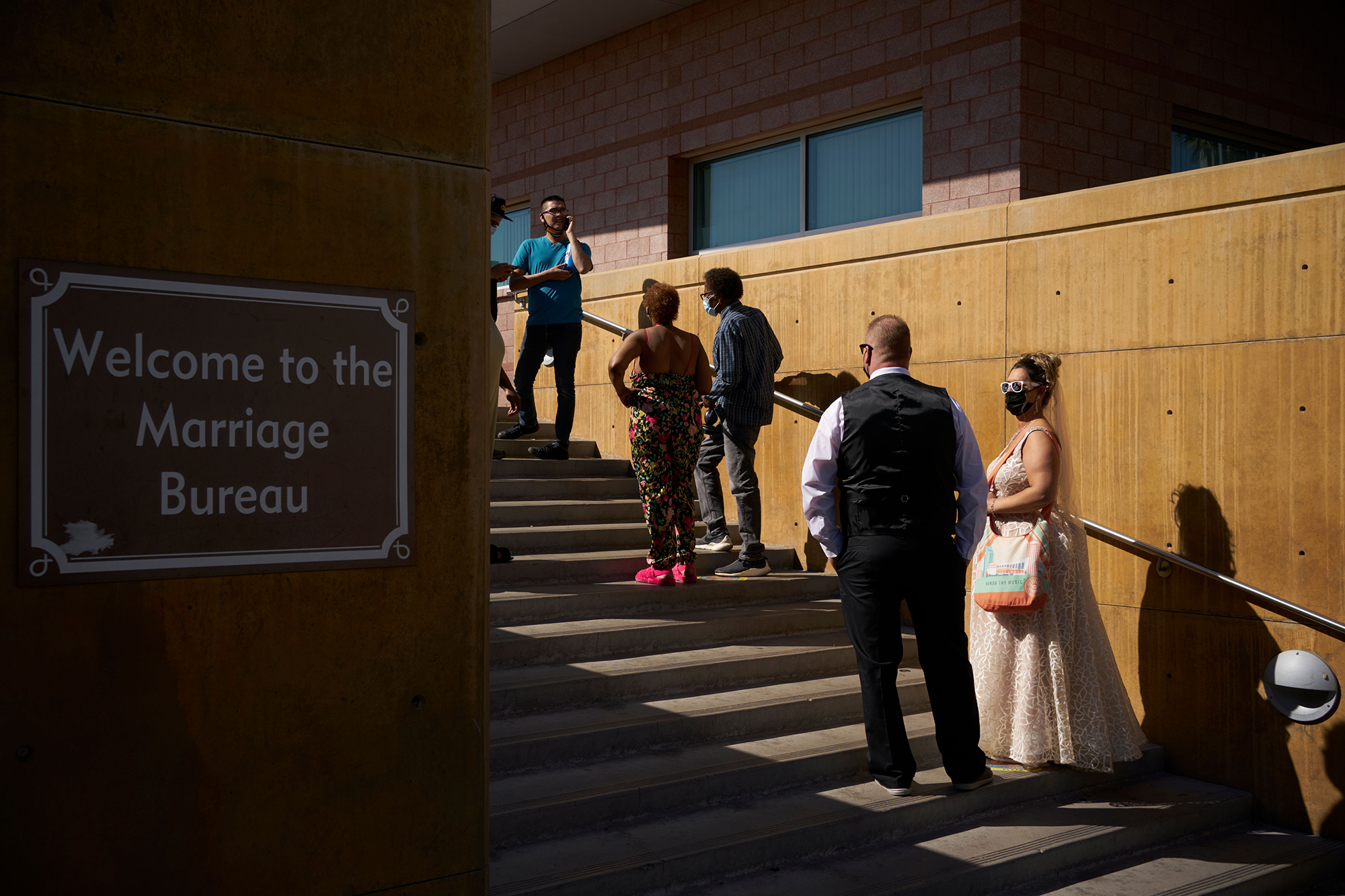 Hundreds of Couples Line Up for Marriage Licenses at Las Vegas Bureau for 4/3/21 Wedding Date