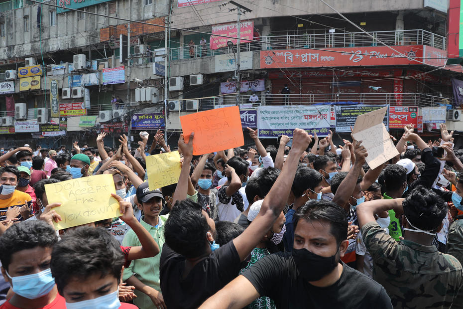1 killed after Bangladesh police fire on Covid-19 protesters