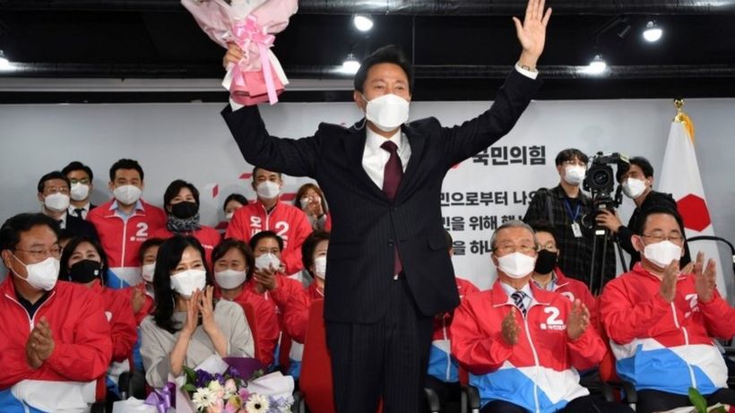 South Korea ruling party suffers crushing defeat in mayoral vote