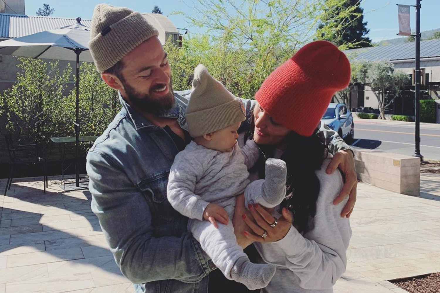 Nikki Bella Cuddles with Artem Chigvintsev and Son Matteo in New Photos of Her 'Little Fam'