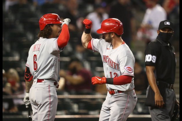 Reds blow 5-0 lead, beat Diamondbacks in 10 innings