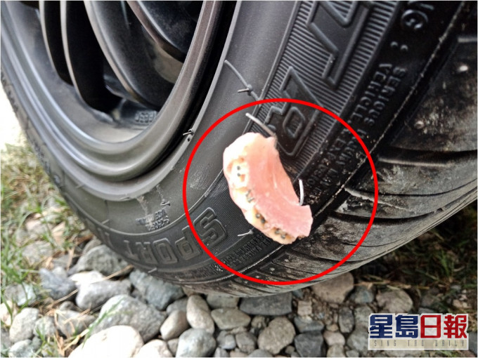 假牙刺穿车胎惹热议 菲男吃惊：假牙坚硬无比
