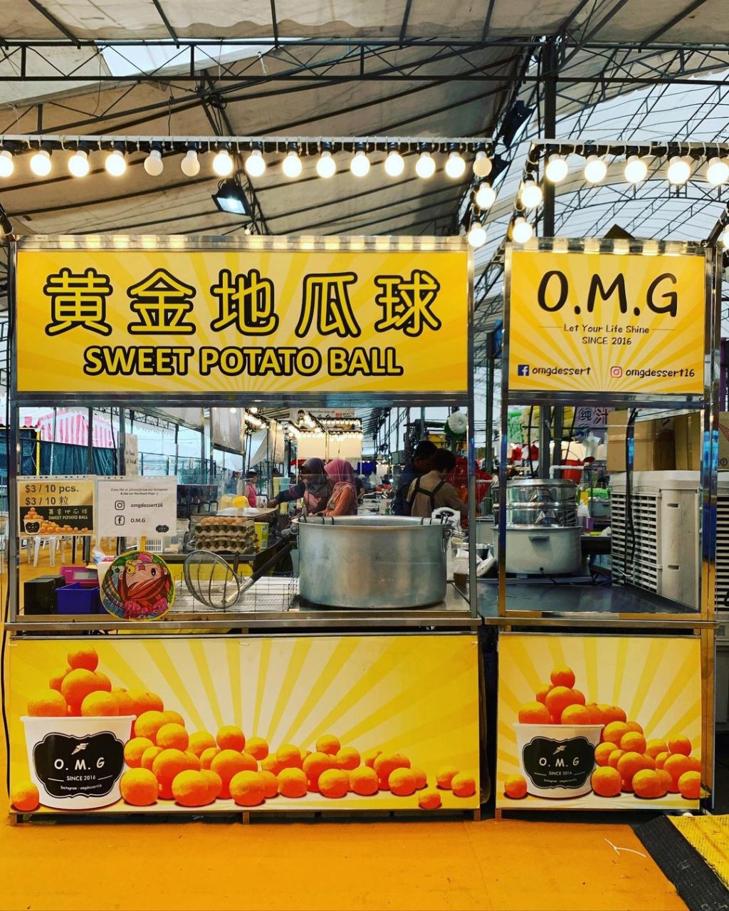 爆红夜市美食黄金地瓜球🔥O.M.G新店在Haji Lane🎉Q弹软糯、酥软美味，趁热吃最香👍