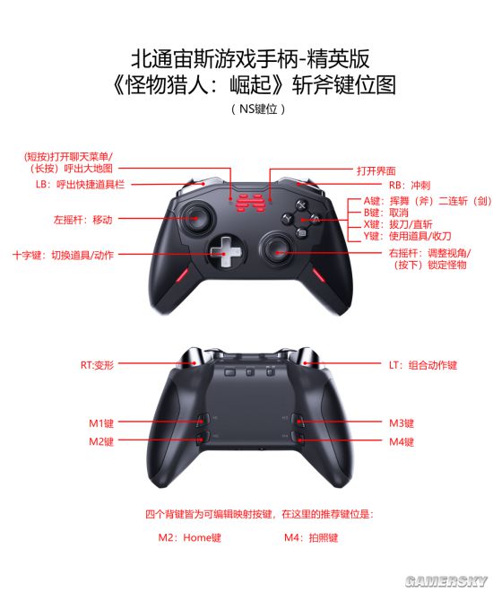 Switch《怪物猎人崛起》盾斧上手指南 NS精英手柄一键连招畅爽狩猎
