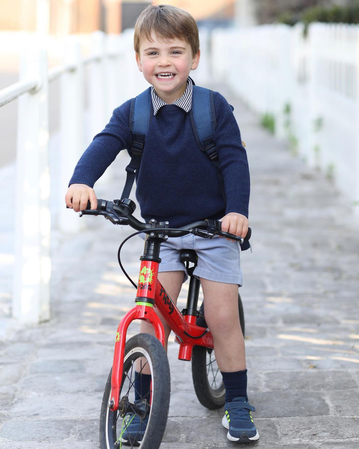 Prince Louis Bikes to Preschool in His New 3rd Birthday Photo — Taken by Mom Kate Middleton!