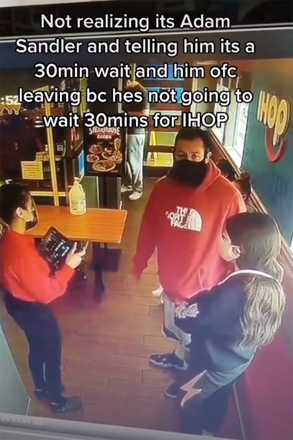 IHOP Hostess Unknowingly Turns Away Adam Sandler in Viral TikTok Video: 'Please Come Back'