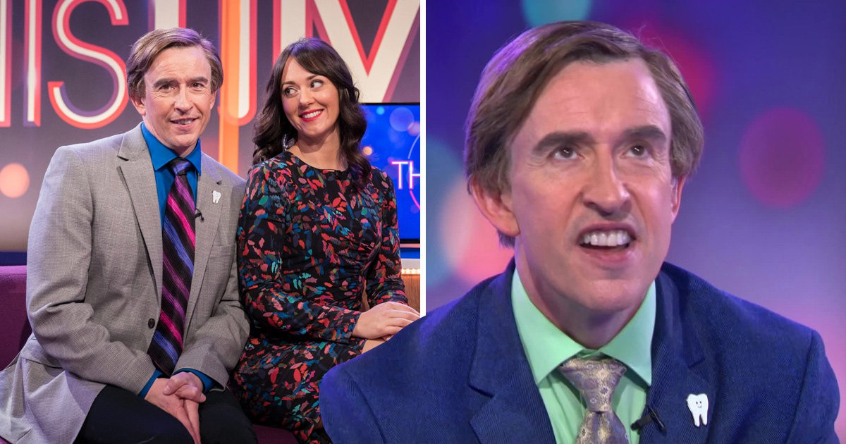 Why does Alan Partridge wear a tooth badge on his jacket in This Time With Alan Partridge?