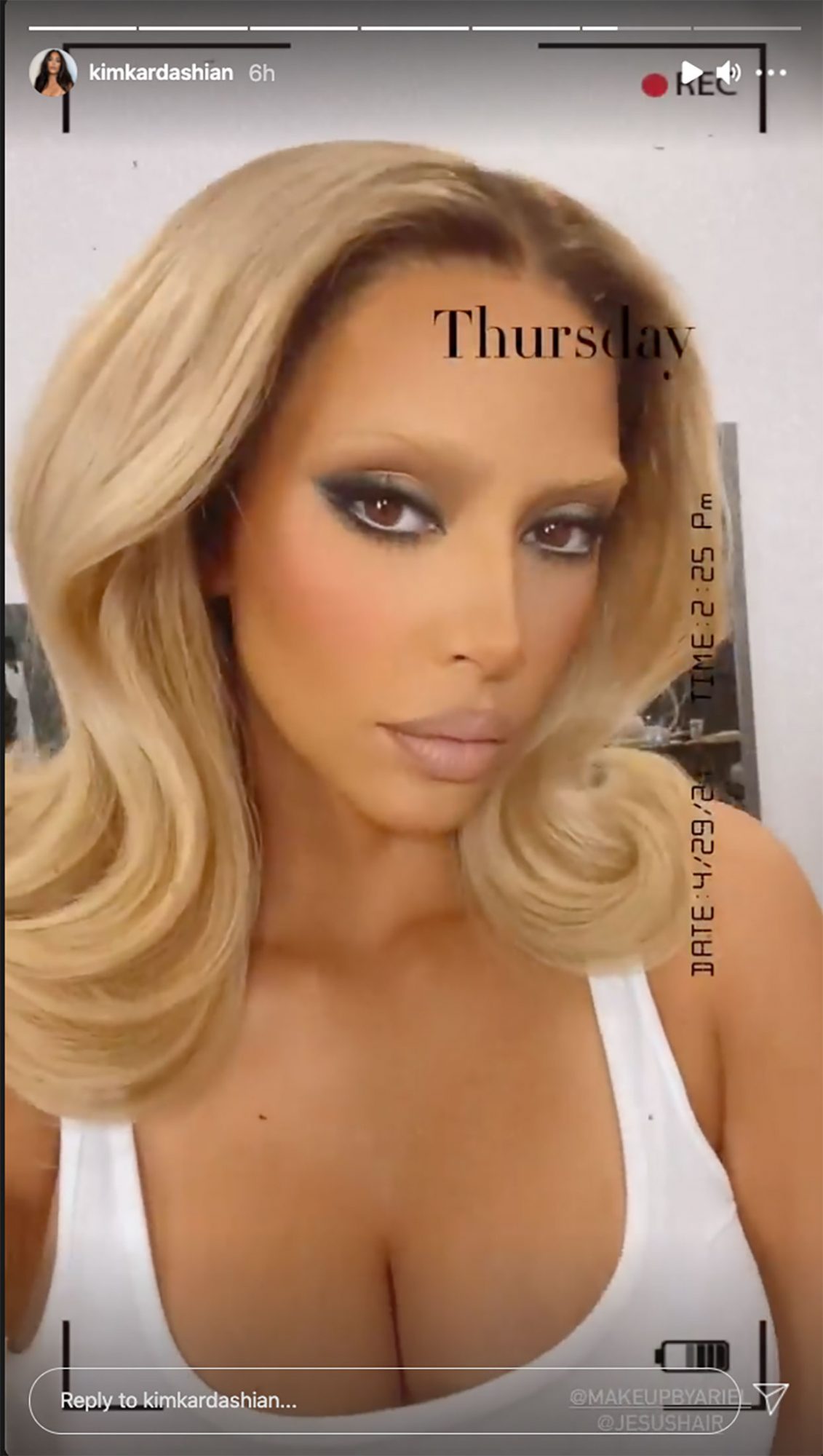 Kim Kardashian Debuts Platinum Blonde Hair And Bleached Eyebrows