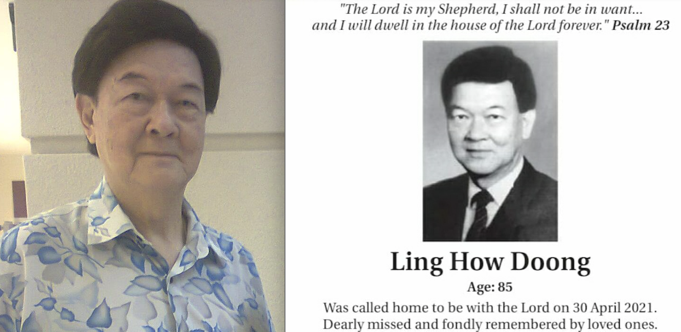 Former MP and SDP chairman, Ling How Doong, dies at 85