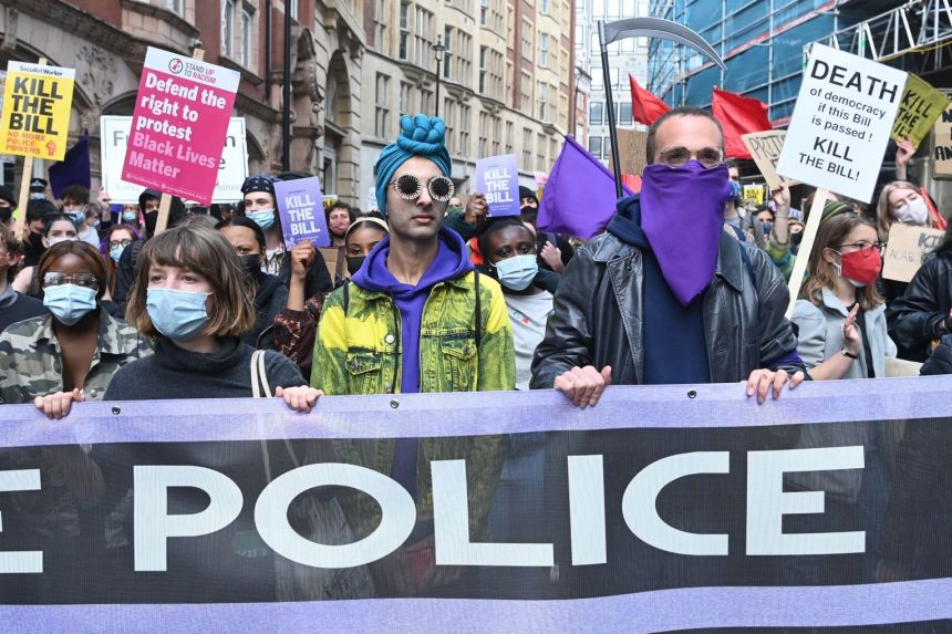 Nine arrested in London protests against greater police powers