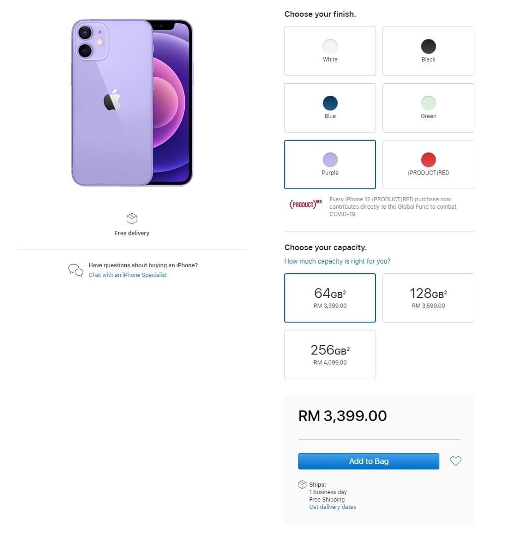 You can now buy the Purple iPhone 12 and 12 mini in Malaysia