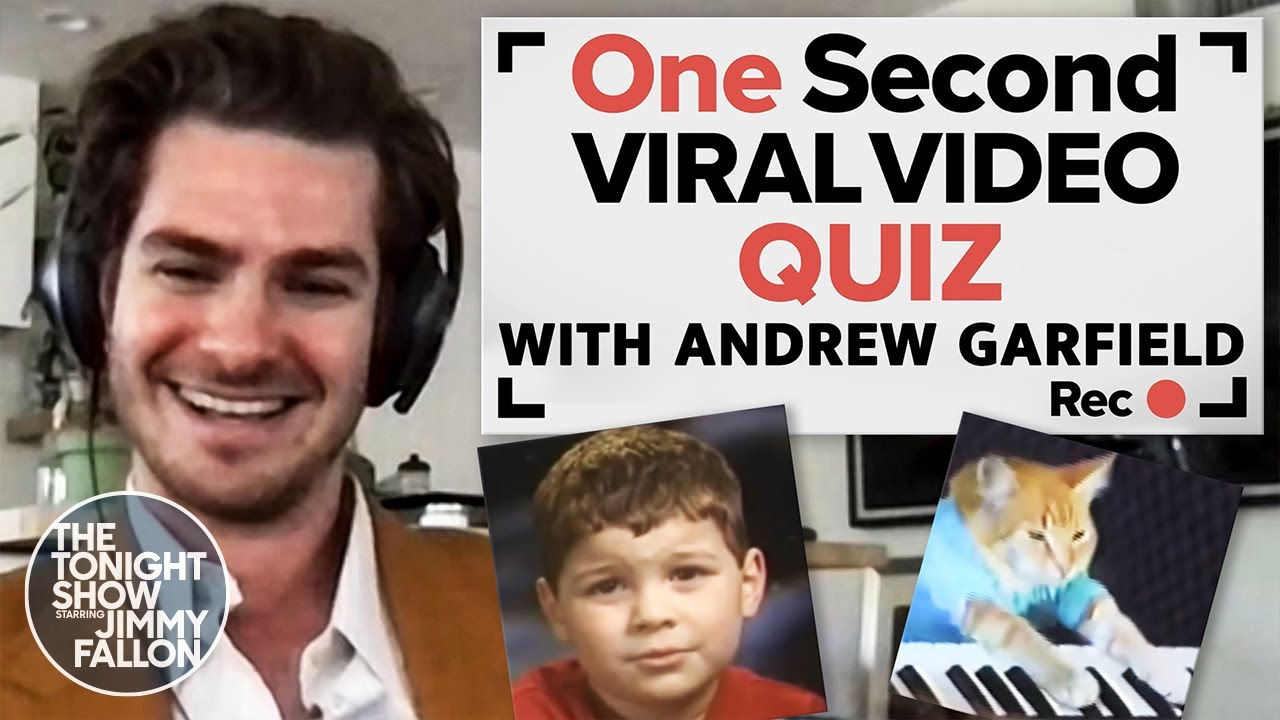 Andrew Garfield Takes the One-Second Viral Video Quiz | The Tonight Show Starring Jimmy Fallon