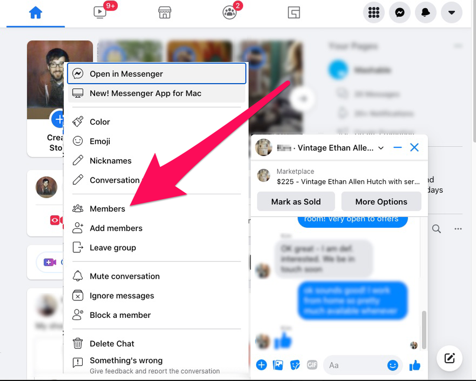 How to find a buyer or seller's Facebook profile on Marketplace