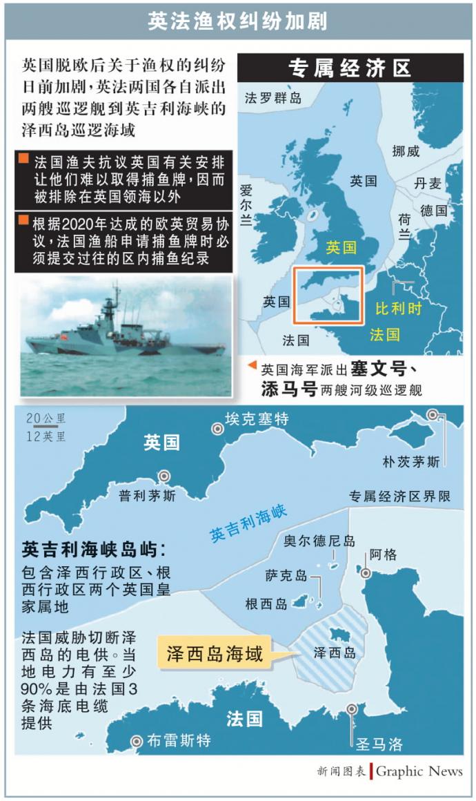 英吉利海峡渔权纠纷 英法军舰短暂对峙
