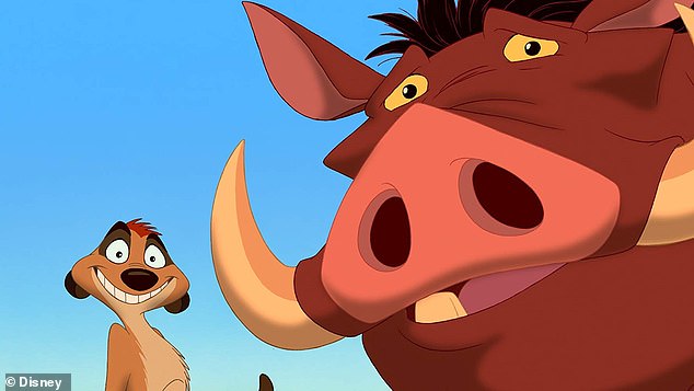 The real-life Timon and Pumbaa: Warthog and mongoose are good pals - just like the famous Lion King duo