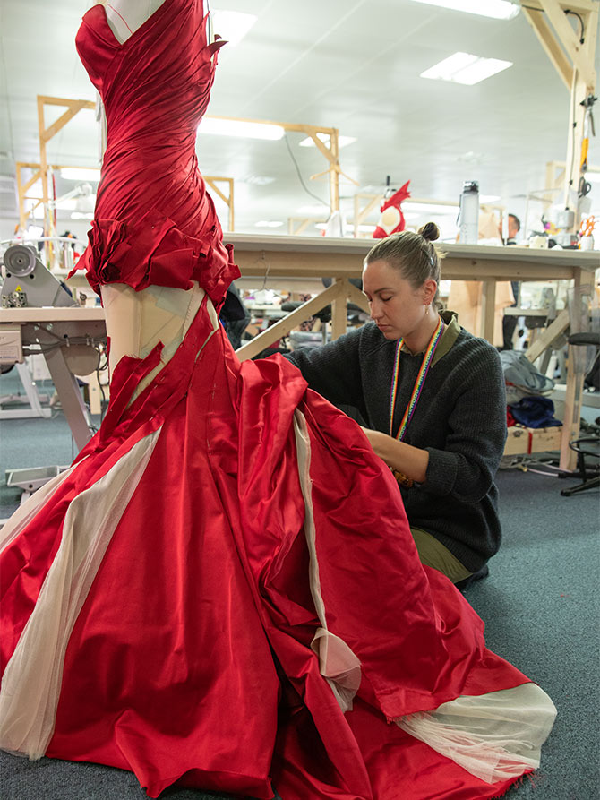 Cruella's costume designer Jenny Beavan dishes on the massive fashion production for the film