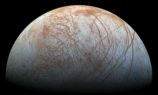 Jupiter's moon Europa may have pockets of water in its icy shell