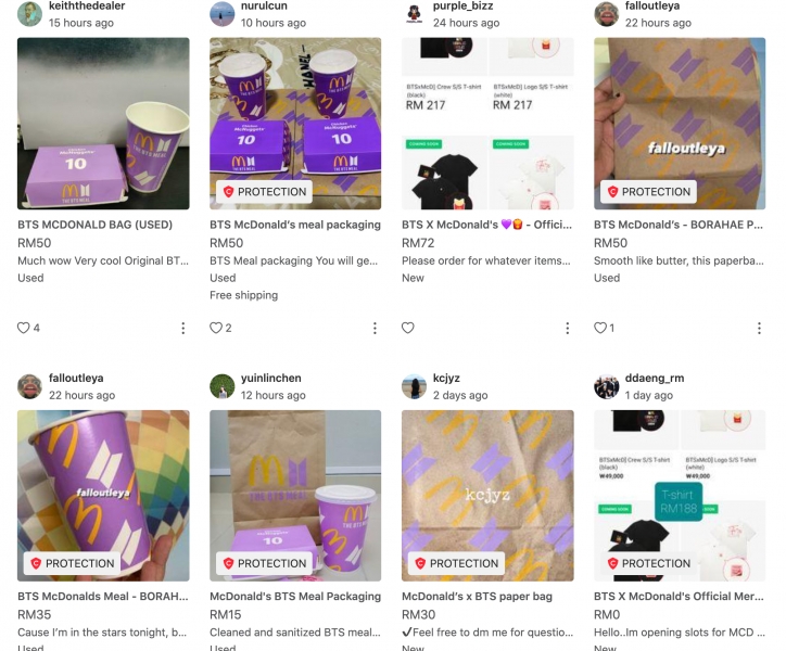 McDonald's BTS meal packaging has fans creating 'shrines' and resellers making quick bucks in Malaysia