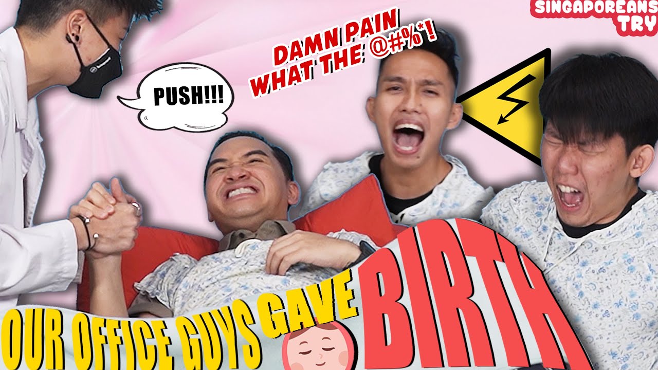 Singaporean (Guys) Try: Childbirth Pain Simulator