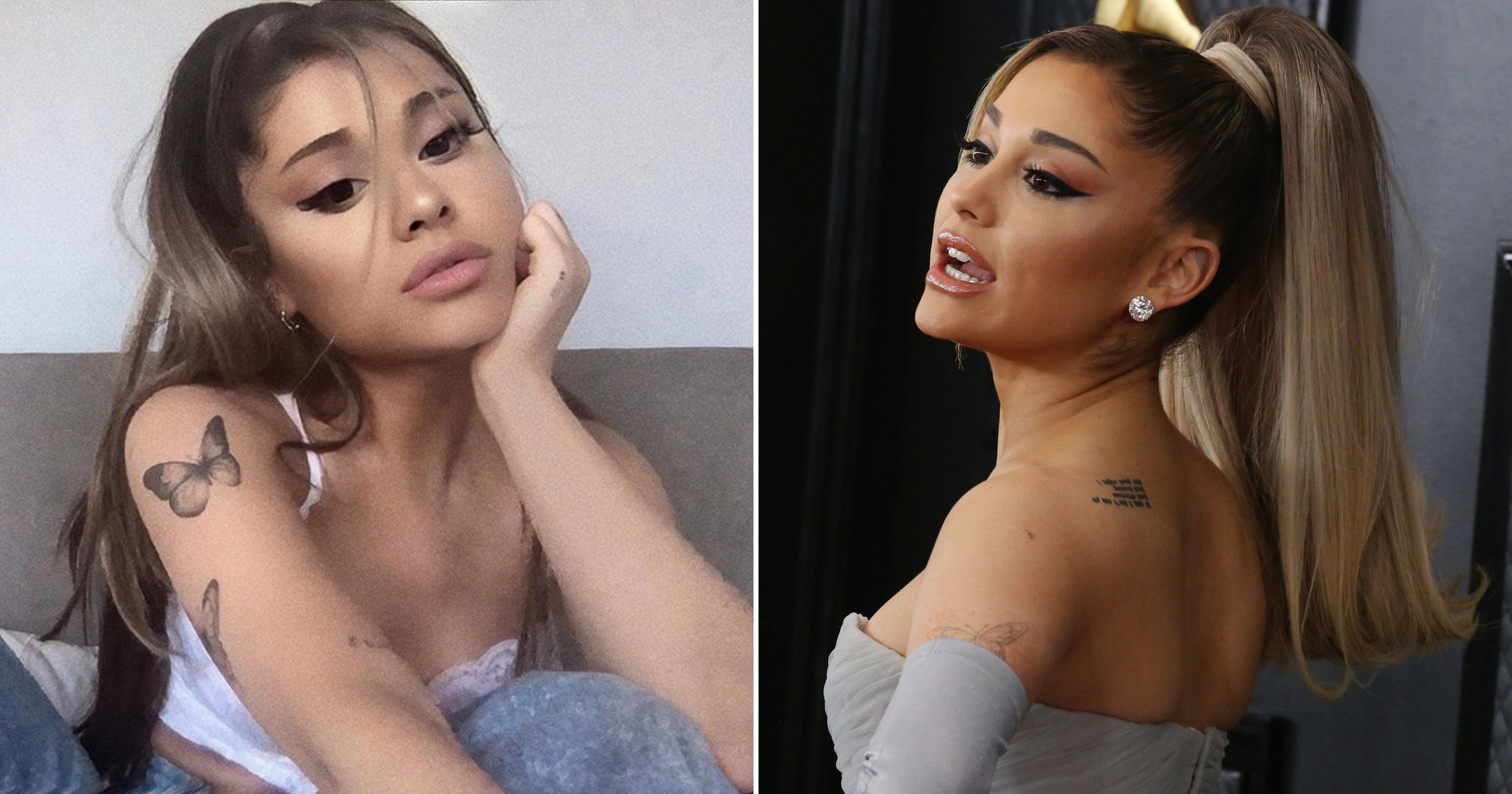 What’s happened to Ariana Grande’s tattoos? Singer’s butterflies mysteriously vanish