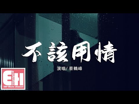 蔡鹤峰 - 不该用情（原唱：说理哥）『也许当初不该用情，如今不会再有痴情。』【动态歌词Lyrics】