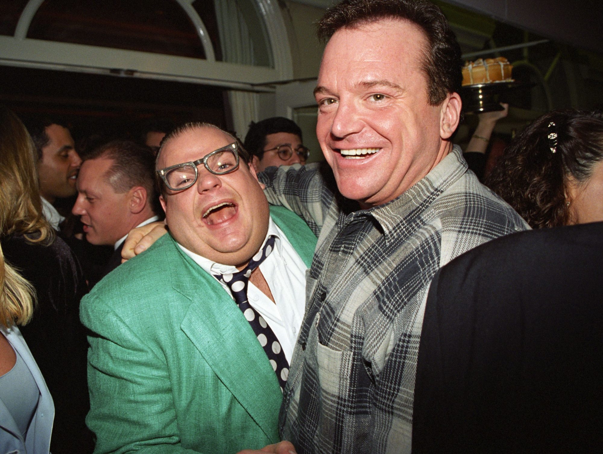 Tom Arnold says Chris Farley dancing naked on stage got his bachelor party ejected from strip club